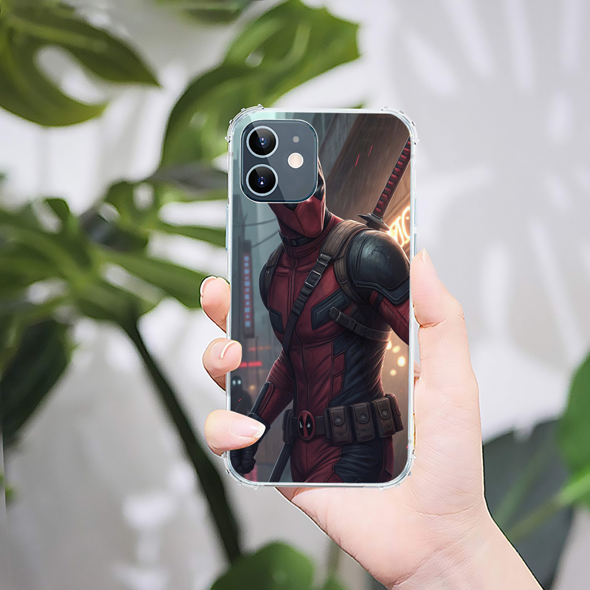 （画像用） Deadpool デッドプール 【iPhone 12シリーズ対応】透明スマホケース（クリアソフトケース）